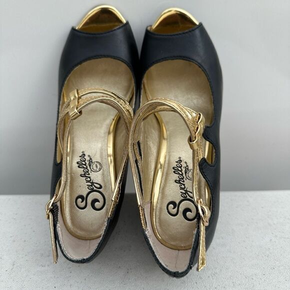 Seychelles Heart Grows Fonder Retro Peep Toe Strappy Mary Jane Pumps Size 6,5 - Picture 5 of 8